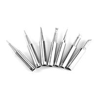 Ejoyous Conjunto de 10 Piezas de Puntas de Hierro de Soldadura de Cobre de Plomo sin Plomo con 10 Tipos, Adecuados para Soldadura a Menor Temperatura, Precisa, Conjunto Versátil para Estaciones