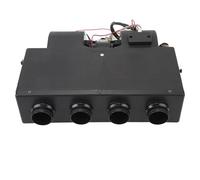 Ejoyous Conjunto de Evaporador de CA para Automóvil, Núcleo de Calentador ABS Debajo del Tablero con 32 Tubos de Cobre y 4 Salidas de Aire, Unidad de Calentamiento de Agua para Automóviles,