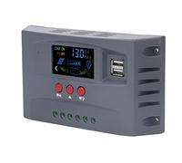 Ejoyous Controlador de Carga Solar con Luz LCD MPPT Controlador de Carga Solar 12 V 24 V PC Seguimiento Automático Protección contra Sobrecorriente Salida USB para Luz Lámpara de Batería (30A)