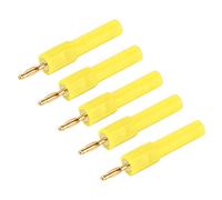 Ejoyous Convierta el Conector Tipo Banana PA Latón Banana Macho A Hembra Conector de 2 Mm A 4 Mm 30 V CA A 60 V CC máx. 36 A para Conexión de Prueba de Computadora Automotriz Inversor (Yellow)