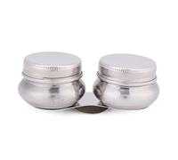 Ejoyous Copa de Paleta de Colores de Aceite, Trozos Dobles de Acero Inoxidable con Tapa de Paleta Taza de Paleta Taza Taza de Paleta Doble Paleta Mixta Paleta Húmeda Accesorios