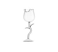 Ejoyous Copas de vino tinto en forma de rosa, vidrio de borosilicato alto, hogar, fiestas, bares, restaurantes, tema floral, Art Deco, 15 cm x 20 cm, 1 unidad, BPA, DEHP, BPF, BPS, copas de vino
