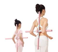 Ejoyous Corrector de Postura, Palos de Yoga, Culturismo, Yoga, Pilates, Palo de Estiramiento de Espalda, Palo de Corrección Jorobada para el Hogar, Entrenamiento de Cuerpo Completo, (Pink)