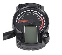 Ejoyous Cuentakilómetros Digital para Motocicleta Tacómetro Indicador de Marcha Cuentakilómetros Universal para Motocicleta Medidor de Velocidad Pantalla LCD Ajustable de 7 Colores con