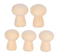 Ejoyous Cuerpos de Muñecas con Clavijas de Madera sin Terminar, Figuras Artesanales de Abedul y Arce, Ideales para Artes y Manualidades Infantiles con Linda Forma de Cabeza de Hongo, Perfecto para