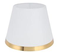 Ejoyous Decoración de Pantalla, Pantalla de Tela de Estilo Clásico y Avanzado Hierro+tela+PVC Compuesto E27 para Lámpara de Mesa Dormitorio Estudio (PX129 blanco)