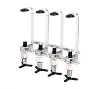 Ejoyous Dispensador de Botellas para Pared, 4 Botellas, Soporte Portabotellas para Bar, Montaje en Pared, Organizador de Bebidas