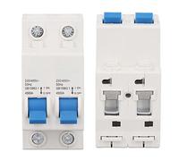 Ejoyous Disyuntor de PVC 2P Disyuntor de CC Montaje en Riel de 400 V con Enclavamiento de Protección contra Fugas Disparo Rápido por Cortocircuito para Sistemas de Barcos Híbridos Eólicos Solares