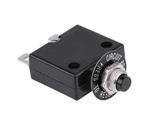 Ejoyous Disyuntor, Reinicio Manual Protector de Sobrecarga Térmica 18A Plástico Metal DC 50V AC 125 250V Corte Automático Compacto para Minicargador 7600 Uso Industrial Marino Automotriz (8A)