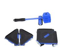 Ejoyous Elevador de Muebles Hierro PVC ABS Muebles Dolly 5 Piezas Carga de 300 Kg con Rodillos de Ruedas Universales para Mover sofá Mesa Gabinete Cama Refrigerador en Pisos y Alfombras (Blue)