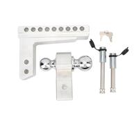 Ejoyous Enganche de remolque de aluminio ajustable, apto para receptor de 2 pulgadas, capacidad de carga de 12500 libras, universal para camiones, tractores, UTV, autobuses, remolques de camiones