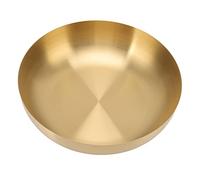 Ejoyous Ensaladera de acero inoxidable, ensaladera de 24 cm, cuenco de mezcla dorado, cuenco para pasta, dorado para pasta, arroz, sopa, cereales, ensaladas