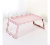 Ejoyous Escritorio de Cama para Computadora Portátil, Mesa de Cama de Diseño Plegable de PP con Orificio de Carga, Escritorio de Regazo Que Ahorra Espacio para Uso en Dormitorio (68 * 35,8 * 27,5 cm)