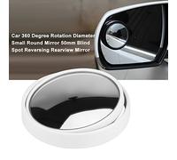 Ejoyous Espejo Redondo de Punto Ciego de 360 Grados Rotación Espejo Retrovisor con Visión Ultra Clara para una Conducción Más Segura ángulo de Plástico Resistente y Ligero ángulo Ajustable (White)