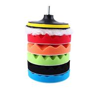 Ejoyous Esponja de Pulido de Coche, Esponja de Pulido de máquina de Pulido, Juego de Esponja de Pulido de 7 Piezas de 6 Pulgadas para Accesorio de Pulido Adaptador de Taladro M10