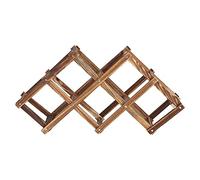 Ejoyous Estante para Vinos y Botellas - Mesa de Madera Estante para Vinos Gabinete Plegable para Vinos Soporte para Botellas de Vino Soporte para Vinos para el Hogar, (Color Tostado)