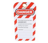 Ejoyous Etiqueta de Bloqueo Etiqueta de Seguridad Advertencia de Bloqueo Doble Cara PVC con Anillo Colgante para Industria Química Eléctrica Petróleo Minas de Carbón