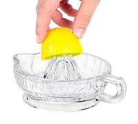 Ejoyous Exprimidor de limón de vidrio, exprimidor de cítricos Manuel Pomelo Naranja Lima Prensa de extracción de jugo portátil, para picnic de camping en casa