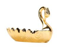 Ejoyous Frutero de Pavo Real Bandeja Decorativa para Servir de Aleación de Zinc 18 X 14,5 X 11,5 Cm Plato de Dulces Vintage con Diseño de Pavo Real Pantalla Compacta para Mesa de Comedor de Sala de