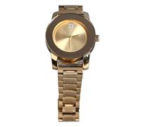 Ejoyous Golden Men's Quartz Watch, Reloj de Negocios Impermeable Minimalista Ultra Delgado con Dial de Fase Lunar, Ideal para Natación, para Ver