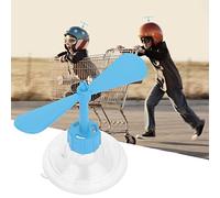 Ejoyous Hélice para Casco de Motocicleta, Accesorio Giratorio Decorativo de Caucho y Plástico para Cascos, Ventosa Fuerte, Diseño de Giro único para Entusiastas de Las Motocicletas (Blue)