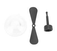 Ejoyous Hélice para Casco de Motocicleta, Accesorio Giratorio Decorativo de Caucho y Plástico para Cascos, Ventosa Fuerte, Diseño de Giro único para Entusiastas de Las Motocicletas (Black)