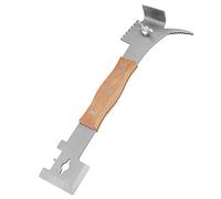 Ejoyous Herramienta para Colmenas, Raspador de Acero Inoxidable con de Madera para Quitar Marcos, Raspado de Propóleos y Cera, Equipo de Apicultura Multifunción