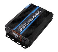 Ejoyous Inversor Fotovoltaico de 6000 W, Convertidor de Potencia de Onda Sinusoidal Pura de 12 V a 220 V, Aleación de Aluminio con Pantalla Digital, Interruptor Remoto, 2 Salidas de CA para Viajes,