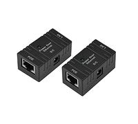 Ejoyous Inyector PoE 2 Piezas, Adaptador Ethernet de Módulo de Alimentación PoE DC 5-48V 2.5A para Cámara IP de Red (Black)