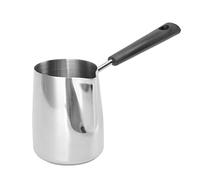 Ejoyous Jarra de café Jarra de Acero Inoxidable 304 para Espumar Leche con Diseño a Escala, Largo, Cuerpo Compacto para Calentar Leche en el Hogar y Uso de de Cera DIY (350ML)