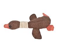 Ejoyous Juguete para Perros Juguete para Masticar para Perros de Peluche con Forma de Pato de 30 Cm con Chirriador para Limpieza de Dientes, para Morder y Entrenar para Pequeños y Medianos Cachorros