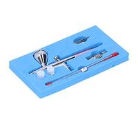 Ejoyous Kit de Aerógrafo Pluma en Aerosol de Pintura de Latón con Boquillas de 0,2 Mm, 0,3 Mm, 0,5 Copa de 7 CC Control de Gatillo de 15 a 50 PSI para Impresión de Modelos Decoración del Hogar (PINK)