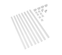 Ejoyous Kit de Canalización para Ocultar Cables de Plástico, 15,75 X 0,59 X 0,35 Pulgadas, con 8 Canales, Conectores de Montaje en Cinta para TV, Escritorio de Oficina, Gestión de Cables de Pared