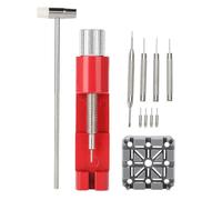 Ejoyous Kit de Eliminación de Eslabones de Reloj, Soporte Removedor de Pasadores y Correas de Reloj con Martillo y Punzón, Juego de Herramientas de Reparación para Relojero
