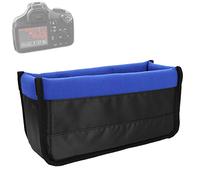 Ejoyous La Capa Exterior de La Bolsa de Inserción de La Cámara Es una Bolsa Separadora de Nailon Impermeable para Cámara DSLR y Lente. (Blue)