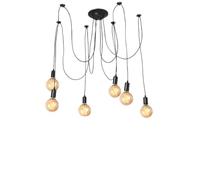 Ejoyous Lámpara Araña Techo, DIY Lámpara de techo, lámpara colgante de cabeza, soporte de cabeza retro, decoracion techo para dormitorio, salón, comedor, comedor, decoración del hotel (6 cabezas)