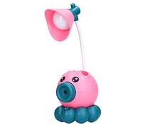 Ejoyous Lámpara de Escritorio LED Lámpara de Escritorio Linda de Silicona ABS con Cuello Flexible de 360 grados Carga USB Batería de 400 MAh Porta Bolígrafo Sacapuntas para Niños Estudio Lectura