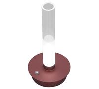 Ejoyous Lámpara de Mesa Lámpara de Escritorio LED Recargable Inalámbrica Hierro Acrílico 2000 MAh Control Táctil 3 Temperaturas de Color Atenuación Continua para Dormitorio Patio Camping (BROWN)