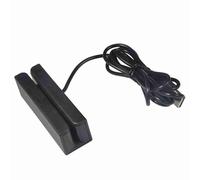 Ejoyous Lector de Tarjetas Magnéticas, MSR580 USB Lector de Bandas Magnéticas de Tarjetas 3 Pistas Lector de Tarjetas de Banda Magnética, para Sistemas POS TXT Word Excel