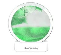 Ejoyous Luz de Movediza, Lámpara de Arte de Móvil de Vidrio, Enchufe USB, Luz de Mesa de Protección para los Ojos de 5 V con Imagen de en Capas para Dormitorio, Sala de Estar, Oficina, Escritorio,