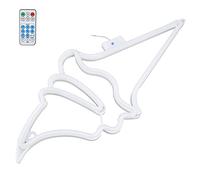 Ejoyous Luz de Neón para Helado, Letrero de Neón de PVC ABS de 20,5 X 8,9 Pulgadas, USB o Alimentado por Batería con Control Remoto, Lámpara de Pared IP45 de 300 Lúmenes para Decoración de Estantes