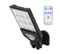 Ejoyous Luz de Panel Solar, Lámpara Solar con Control Remoto ABS COB Luz de Pared 9 COB 3.69W IP64 con Batería de 2400 MAh Cabezal Giratorio de 360 grados para Patio, Garaje, Cerca de Patio