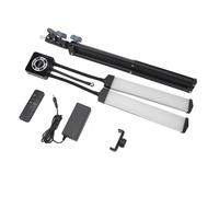 Ejoyous Luz de Video LED Brazo Doble Flexible, Luz de Relleno LED Brazo Doble 196 LEDs 40W 3200K-5600K Regulable 1,5 M Trípode con Soporte para Móvil para Transmisión en Vivo, Vlog, (Enchufe de la UE)