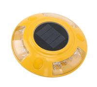 Ejoyous Luz Solar para Muelle, Luces Solares de Aleación de Aluminio con 12 LED IP68, Sensor de Encendido Automático, Visibilidad de 800 M, 8 a 10 H, para Entrada, Muelle, Camino, Acera (luz amarilla)