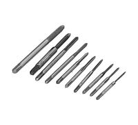 Ejoyous Machos de Roscar Mini, Juego de 10 Piezas M1 M1.2 .4 .6 .7 .8 M2 M2.5 M3 M3.5 HSS de Métrico con Canal Recto Hilo Grueso para Relojes y Máquinas