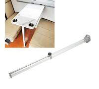 Ejoyous Mesa Plegable de Aleación de Aluminio, Pata Telescópica Ajustable 56-93 cm, para Autocaravana