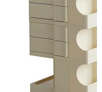 Ejoyous Mesita de Noche con Ruedas Mesita de Noche con Cajón Rodante de Plástico ABS Almacenamiento Giratorio de 3 Capas con Ruedas Gran Capacidad Resistente a Impactos para Dormitorio Oficina Hotel