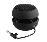 Ejoyous Mini Altavoces con Conector Jack, Mini Altavoz Portátil de Viaje de 3,5 Mm para Teléfono con Batería Integrada para Teléfono Móvil MP3 PC, Altavoces Recargables para Teléfono(Negro)