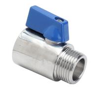 Ejoyous Mini Válvula de Bola, Toque de Acero Inoxidable Mini Válvula de Bola Hembra a de Macho PN63, Diseño Compacto y Conveniente, Diseño de Hilo Fácil de Conectar, Rendimiento Excepcional
