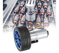 Ejoyous Motor Eléctrico JGA25-371, Motor de Engranaje, Kit de Ruedas de 65 Mm, Codificador de Bricolaje DC12V, Caja de Engranajes Crudas Premium, Baldosa Magnética Potente, Materiales de Alta